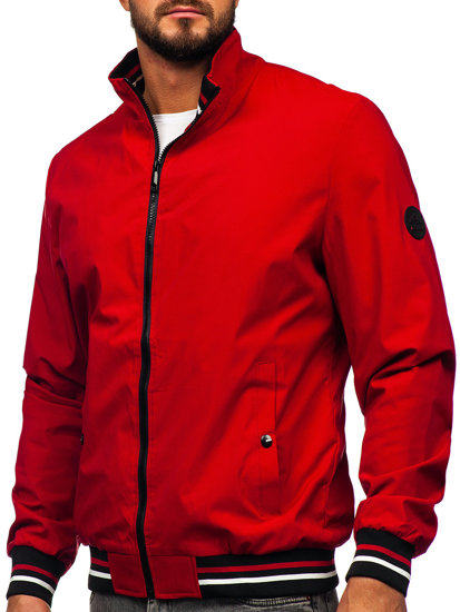 Bolf Herren Übergangsjacke Rot  7342