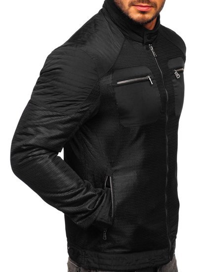 Bolf Herren Übergangsjacke Schwarz 1702