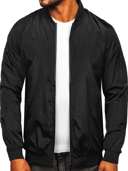 Bolf Herren Übergangsjacke Schwarz-Grau  W3908