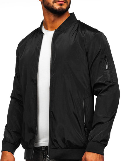 Bolf Herren Übergangsjacke Schwarz-Grau  W3908