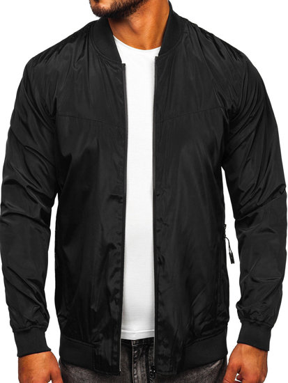 Bolf Herren Übergangsjacke Schwarz-Grau  W3909