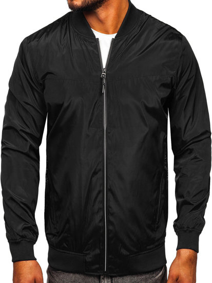 Bolf Herren Übergangsjacke Schwarz-Grau  W3909