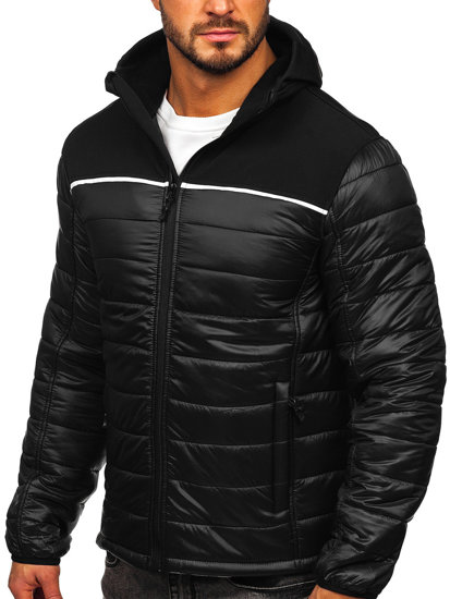 Bolf Herren Übergangsjacke Schwarz  K104