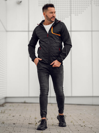 Bolf Herren Übergangsjacke Schwarz  KS2143