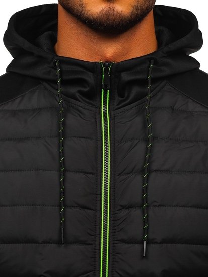 Bolf Herren Übergangsjacke Schwarz  KS2146