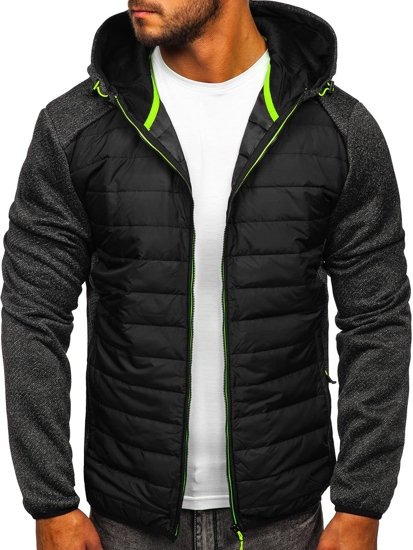 Bolf Herren Übergangsjacke Schwarz  KS2155