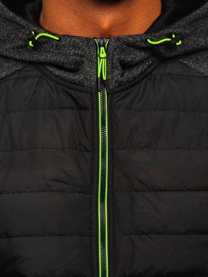 Bolf Herren Übergangsjacke Schwarz  KS2155