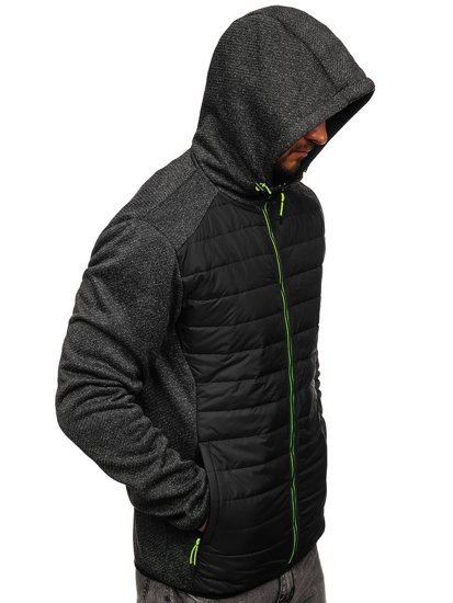 Bolf Herren Übergangsjacke Schwarz  KS2155