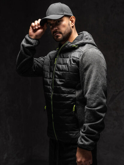 Bolf Herren Übergangsjacke Schwarz  KS2155A1