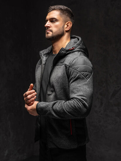 Bolf Herren Übergangsjacke Schwarz  KS2158