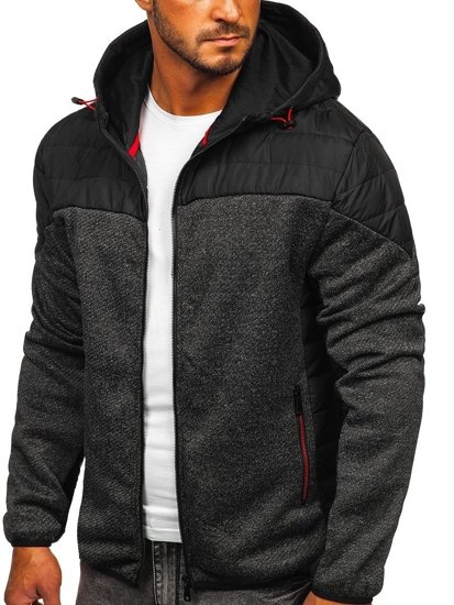 Bolf Herren Übergangsjacke Schwarz  KS2158