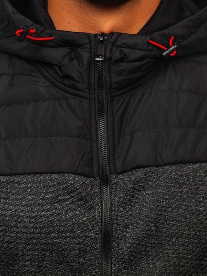 Bolf Herren Übergangsjacke Schwarz  KS2158