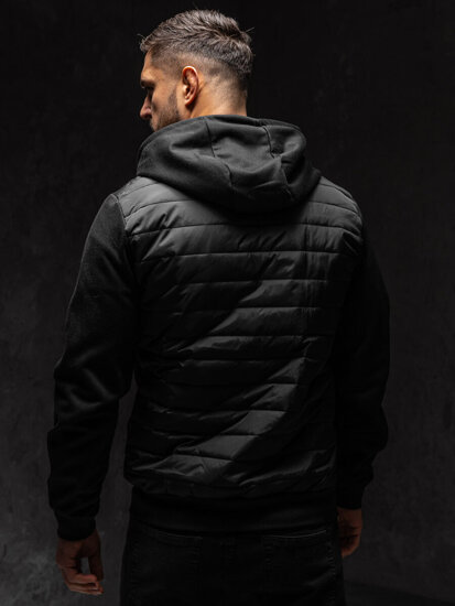 Bolf Herren Übergangsjacke Schwarz  KS2232