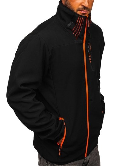 Bolf Herren Übergangsjacke Schwarz Softshell Jacke KS2185