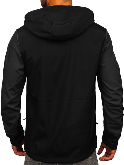 Bolf Herren Übergangsjacke Softshell Schwarz  HSS039