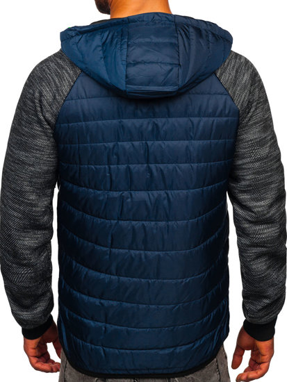 Bolf Herren Übergangsjacke Sport Jacke Dunkelblau  M10018