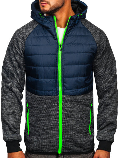 Bolf Herren Übergangsjacke Sport Jacke Dunkelblau  M10018