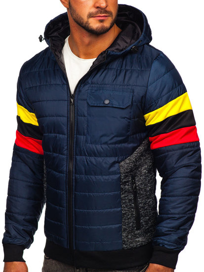 Bolf Herren Übergangsjacke Sport Jacke Dunkelblau  M10021