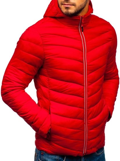 Bolf Herren Übergangsjacke Sport Jacke Rot  LY1016