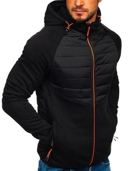 Bolf Herren Übergangsjacke Sport Jacke Schwarz  KS1885