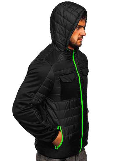 Bolf Herren Übergangsjacke Sport Jacke Schwarz  M10003