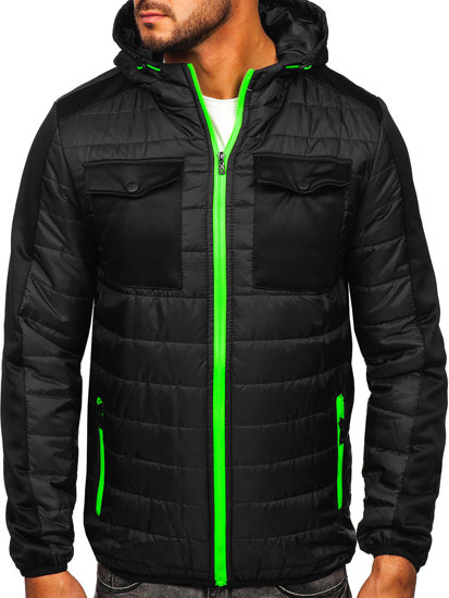 Bolf Herren Übergangsjacke Sport Jacke Schwarz  M10003