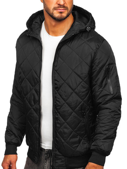 Bolf Herren Übergangsjacke Sport Jacke Schwarz  MY21