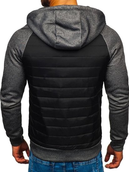 Bolf Herren Übergangsjacke Sport Jacke Schwarzgrau  KS1890