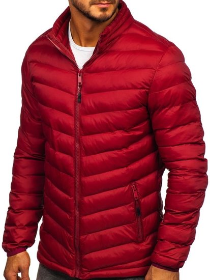 Bolf Herren Übergangsjacke Sport Jacke Weinrot  SM70