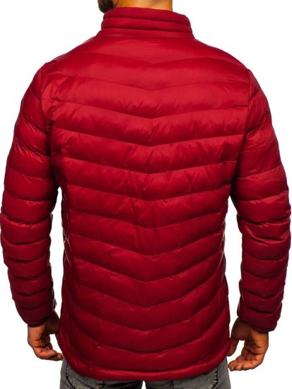 Bolf Herren Übergangsjacke Sport Jacke Weinrot  SM70