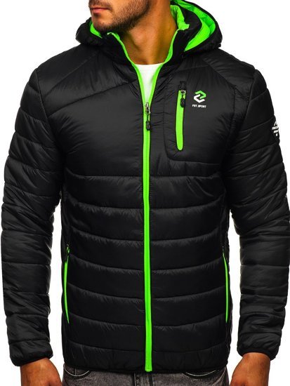 Bolf Herren Übergangsjacke Sport Jacke mit Steppmuster Schwarz BK031