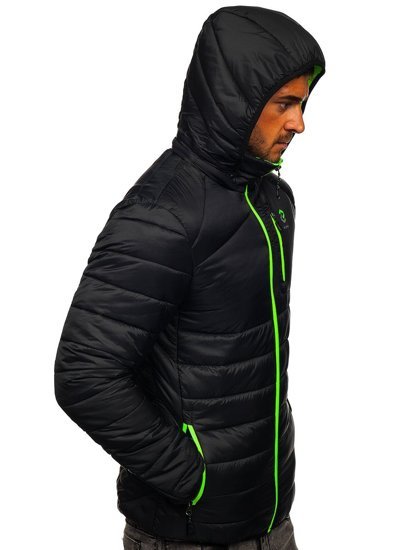 Bolf Herren Übergangsjacke Sport Jacke mit Steppmuster Schwarz BK031