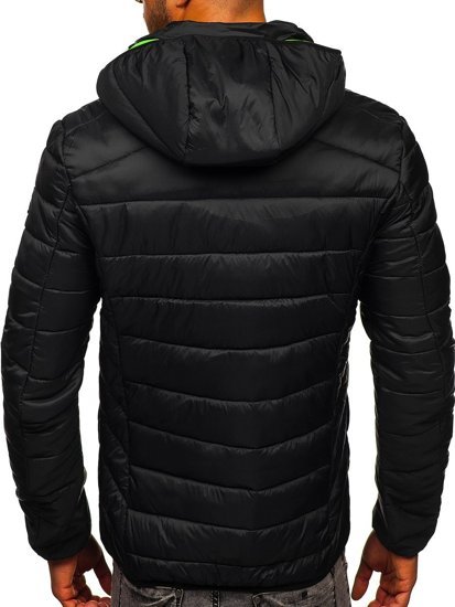 Bolf Herren Übergangsjacke Sport Jacke mit Steppmuster Schwarz BK031