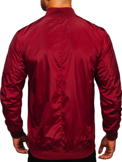 Bolf Herren Übergangsjacke Weinrot  W3909