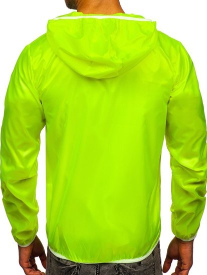 Bolf Herren Übergangsjacke Windjacke mit Kapuze Gelb-Neon  5060