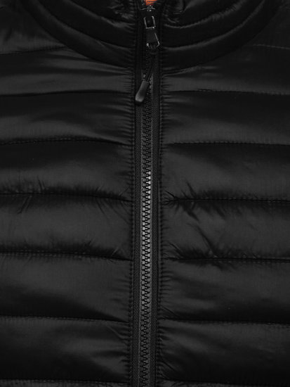 Bolf Herren Übergangsjacke mit Steppmuster Schwarz LY33