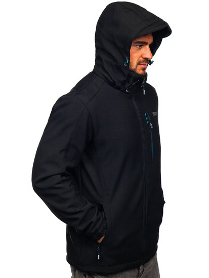 Bolf Herren Übergangskacje Sportjacke Schwarz-Blau  WX061