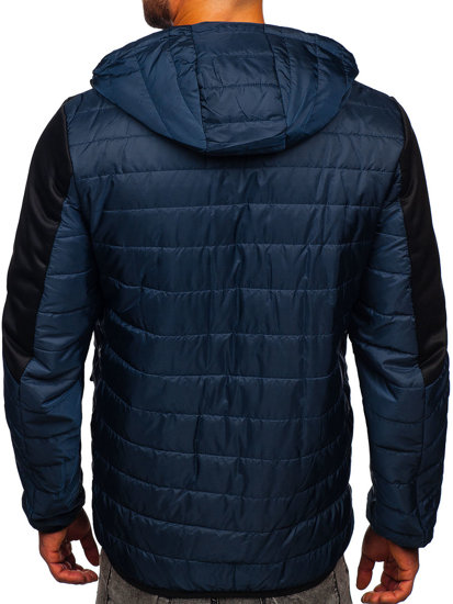 Bolf Herren Überganssjacke Steppjacke Dunkelblau  M10006