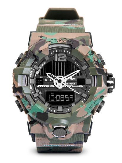 Bolf Herren Uhr Camo Grün  3261