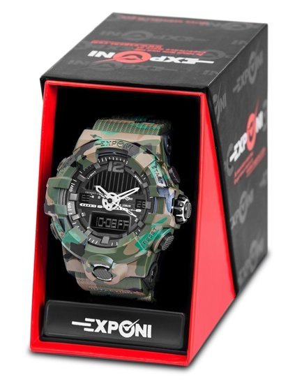 Bolf Herren Uhr Camo Grün  3261