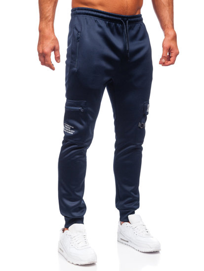 Bolf Herren Warme Hose Cargohose Jogger Pants Dunkelblau HW2206