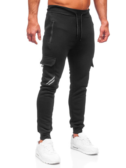 Bolf Herren Warme Hose Cargohose Jogger Pants Schwarz  HW2207