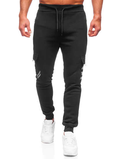 Bolf Herren Warme Hose Cargohose Jogger Pants Schwarz  HW2207