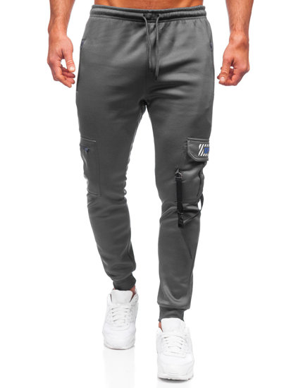 Bolf Herren Warme Hose Cargohose Jogger Pants Schwarzgrau  HW2206