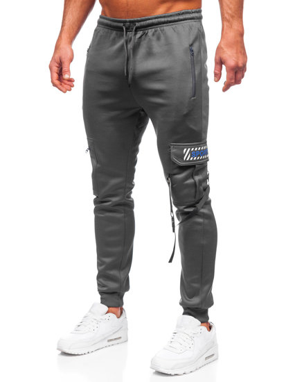 Bolf Herren Warme Hose Cargohose Jogger Pants Schwarzgrau  HW2206