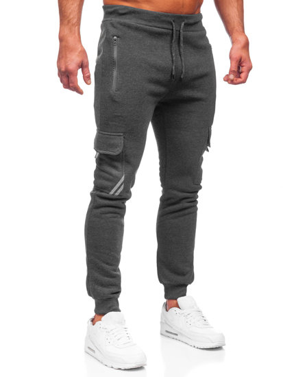 Bolf Herren Warme Hose Cargohose Jogger Pants Schwarzgrau  HW2207