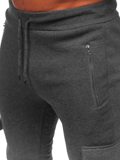 Bolf Herren Warme Hose Cargohose Jogger Pants Schwarzgrau  HW2207