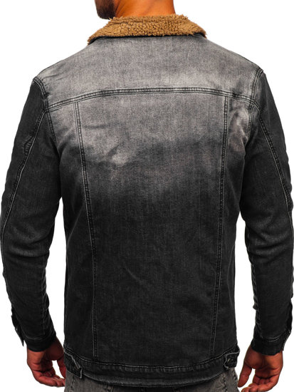 Bolf Herren Warme Jeansjacke Schwarz  MJ520N