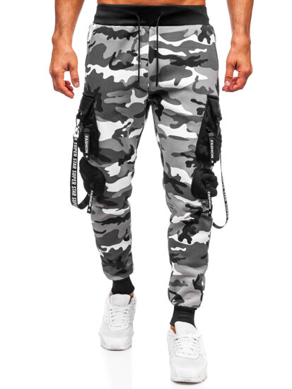 Bolf Herren Warme Sporthose Joggers Cargohose Grau  HSS112