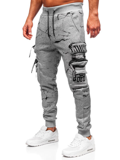 Bolf Herren Warme Sporthose Joggers Cargohose Grau  HSS339